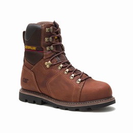 Caterpillar Alaska 2.0 Thinsulate Steel Toe Work Férfi Téli Bakancs Bordó, HU-W057